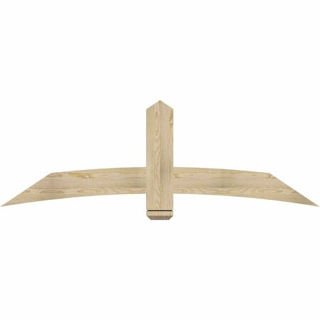 Ekena Millwork Bellingham Rough Sawn Timber Gable Bracket, Douglas Fir, 72"W x 24"H x 2"D x 6"F, 8/12 Pitch GBW072X24X0206BEL00RDF